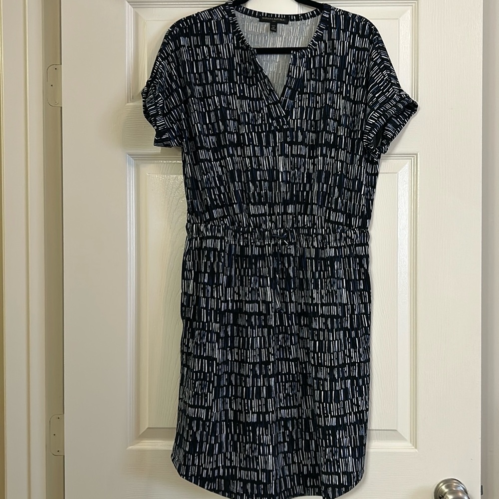 Banana Republic Factory Blue and White Sheath Mini Dress